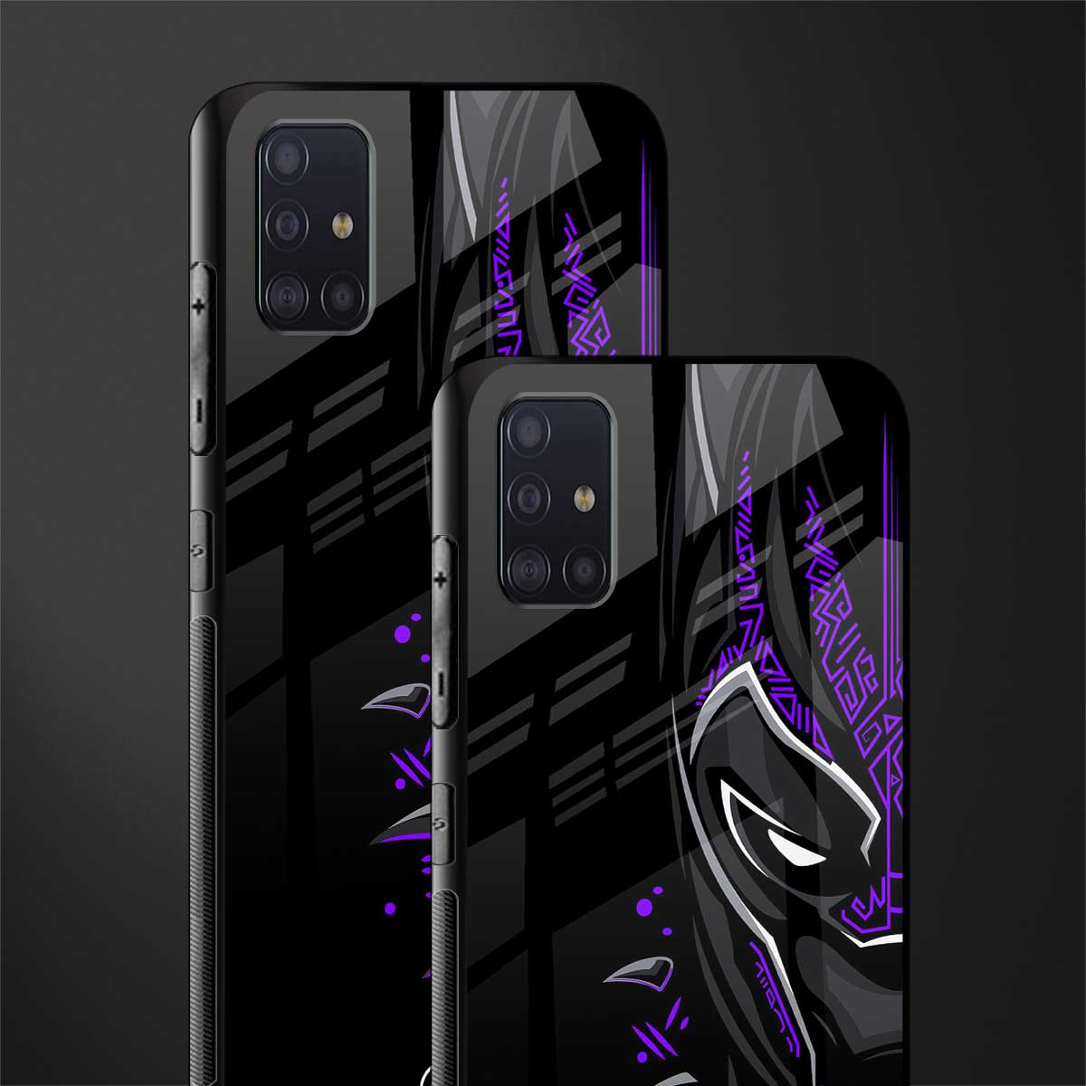 black panther superhero glass case for samsung galaxy a71 image-2