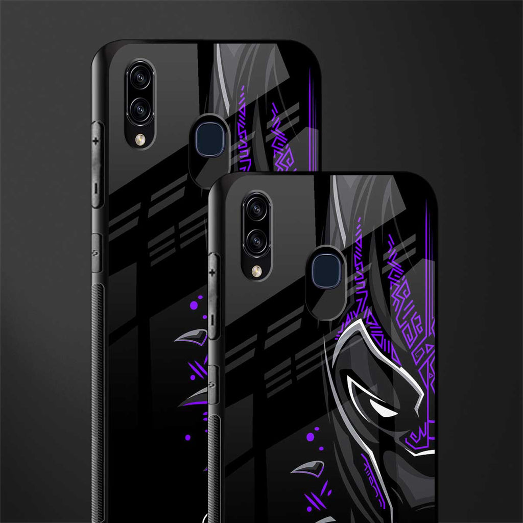 black panther superhero glass case for samsung galaxy a20 image-2