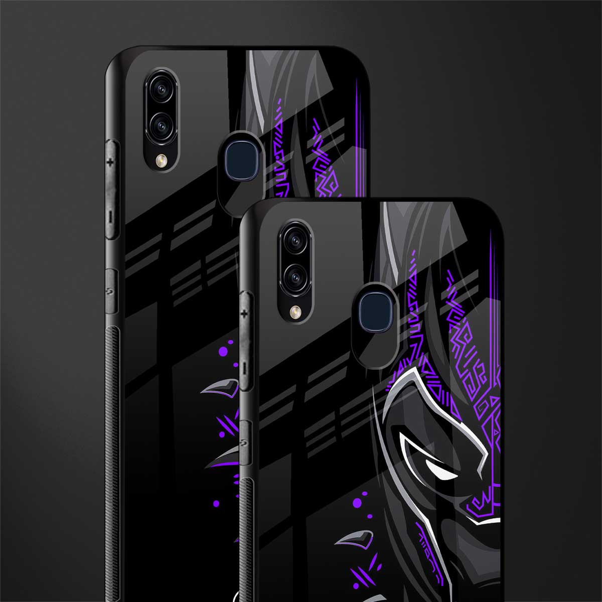 black panther superhero glass case for samsung galaxy a20 image-2