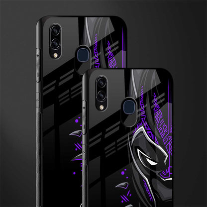 black panther superhero glass case for samsung galaxy a30 image-2