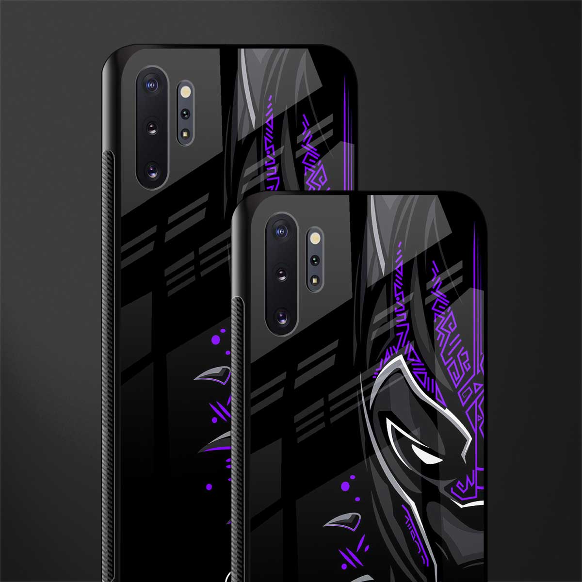 black panther superhero glass case for samsung galaxy note 10 plus image-2