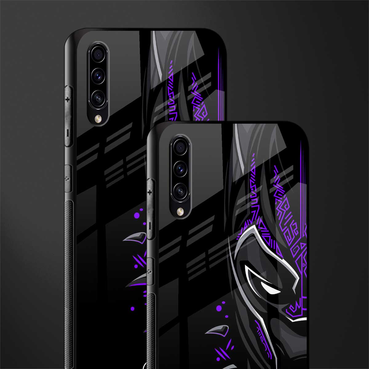 black panther superhero glass case for samsung galaxy a70 image-2