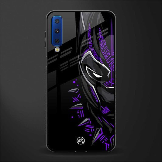 black panther superhero glass case for samsung galaxy a7 2018 image
