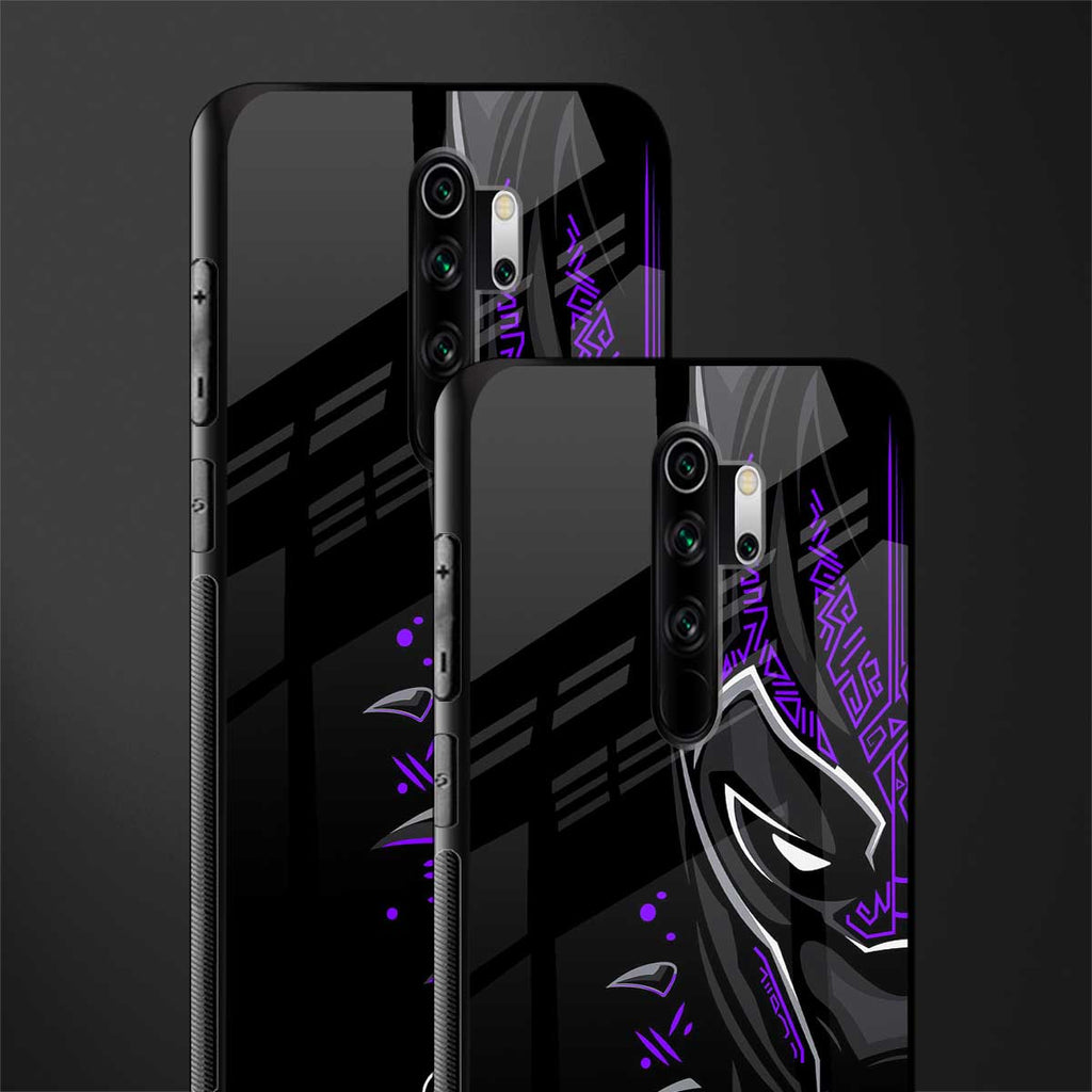 black panther superhero glass case for redmi note 8 pro image-2