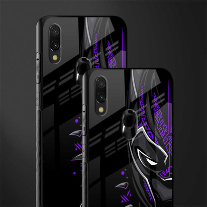 black panther superhero glass case for redmi note 7 pro image-2