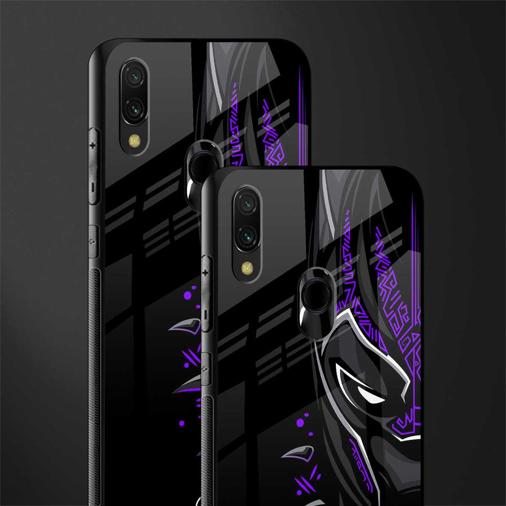 black panther superhero glass case for redmi 7redmi y3 image-2