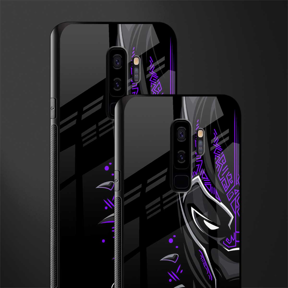 black panther superhero glass case for samsung galaxy s9 plus image-2