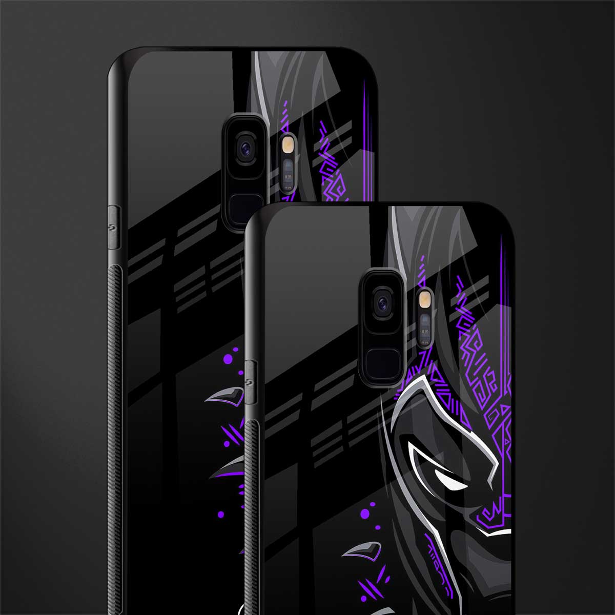 black panther superhero glass case for samsung galaxy s9 image-2