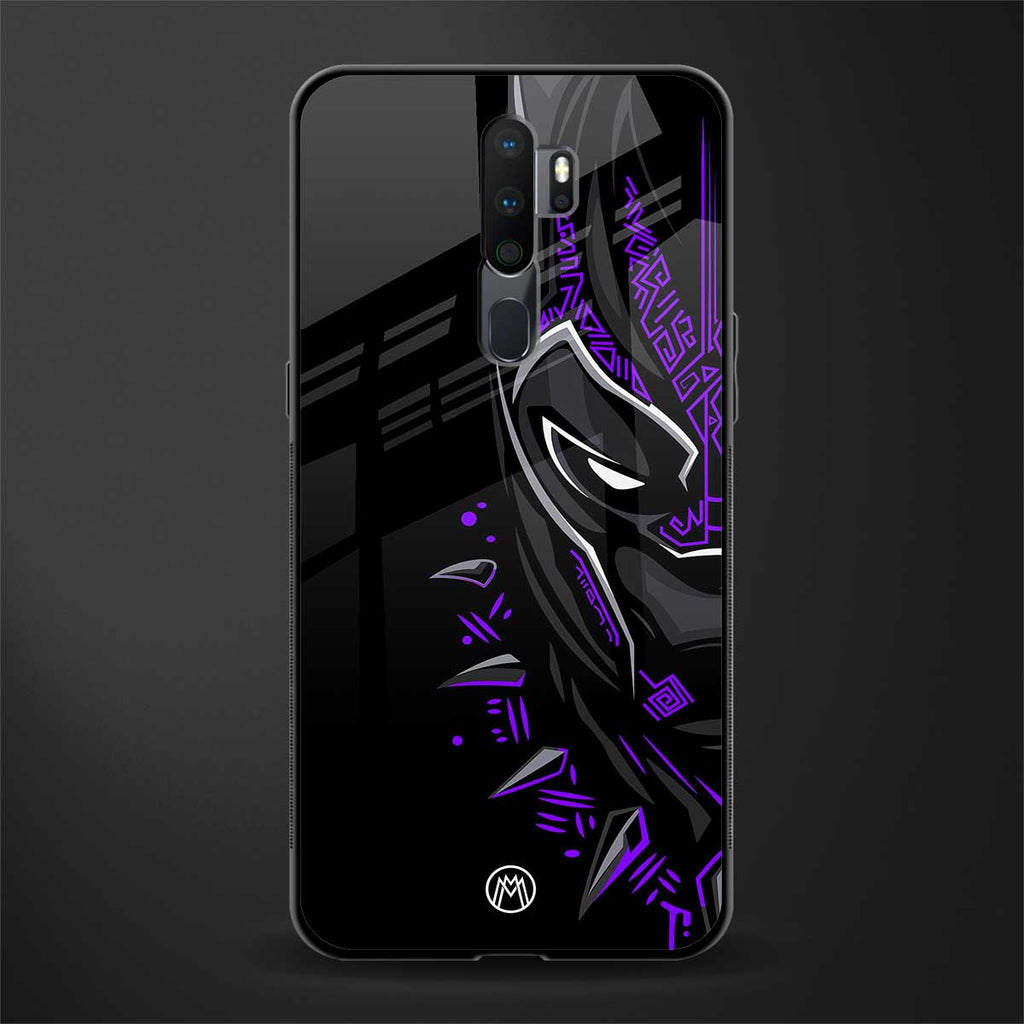 black panther superhero glass case for oppo a9 2020 image
