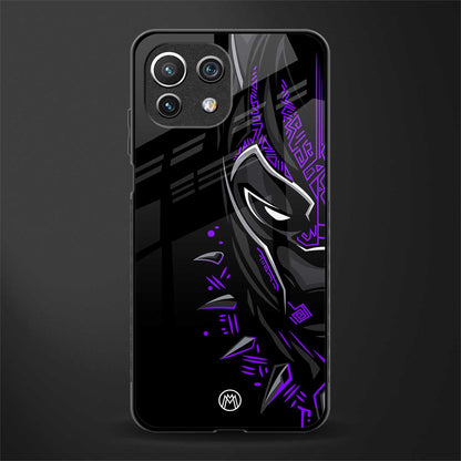 black panther superhero glass case for mi 11 lite image