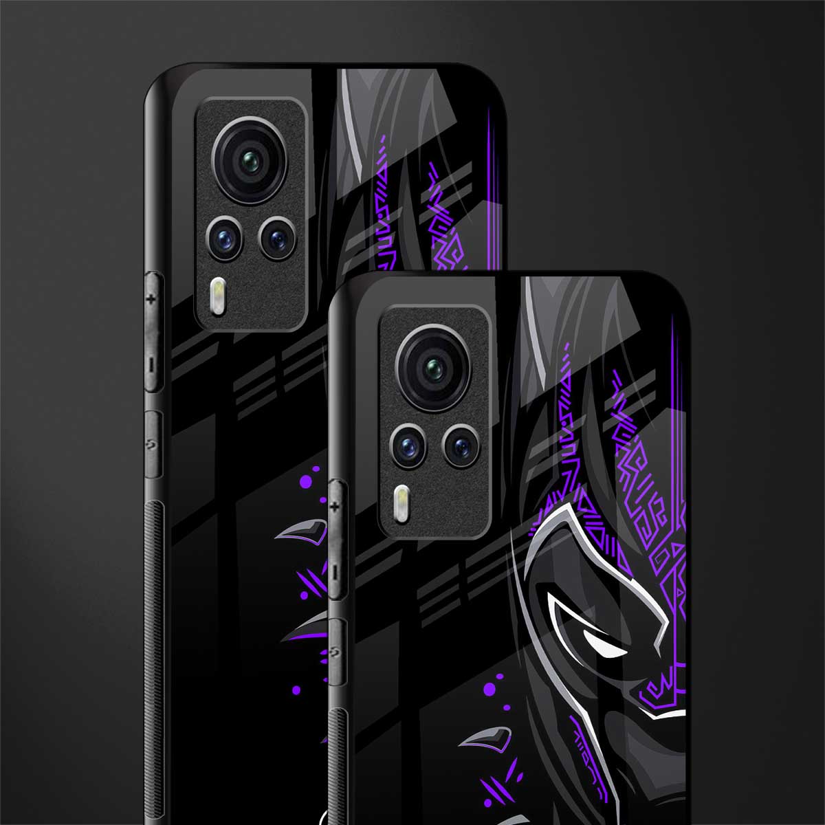 black panther superhero glass case for vivo x60 pro image-2