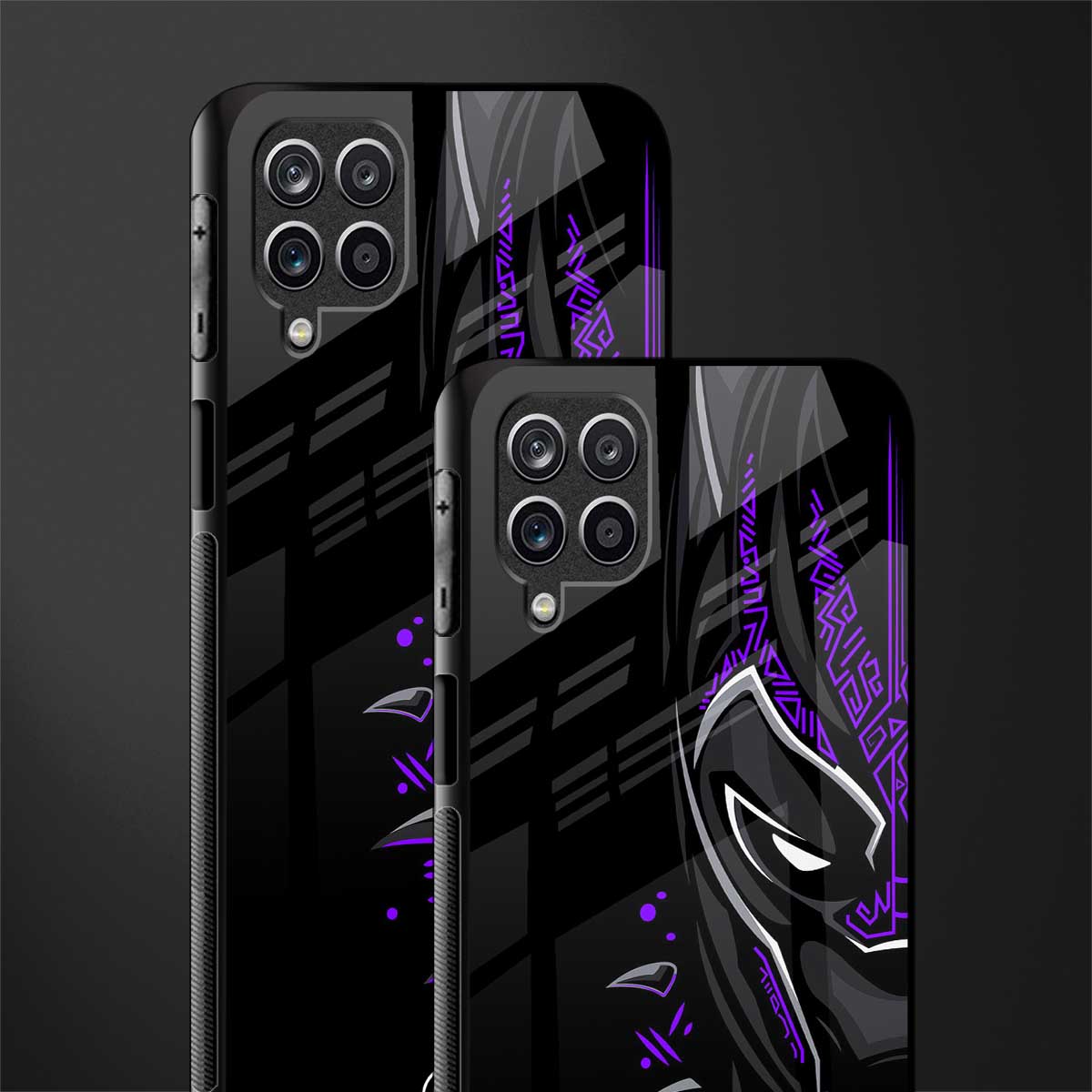 black panther superhero back phone cover | glass case for samsung galaxy a22 4g