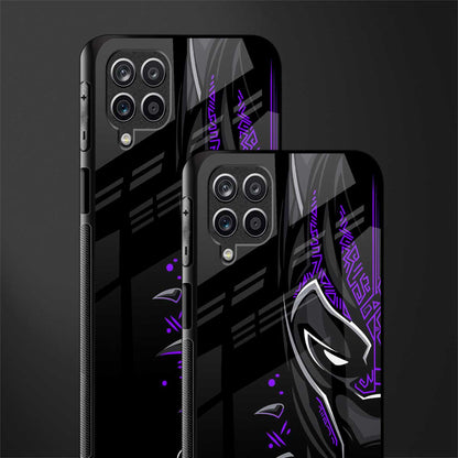 black panther superhero back phone cover | glass case for samsung galaxy a22 4g