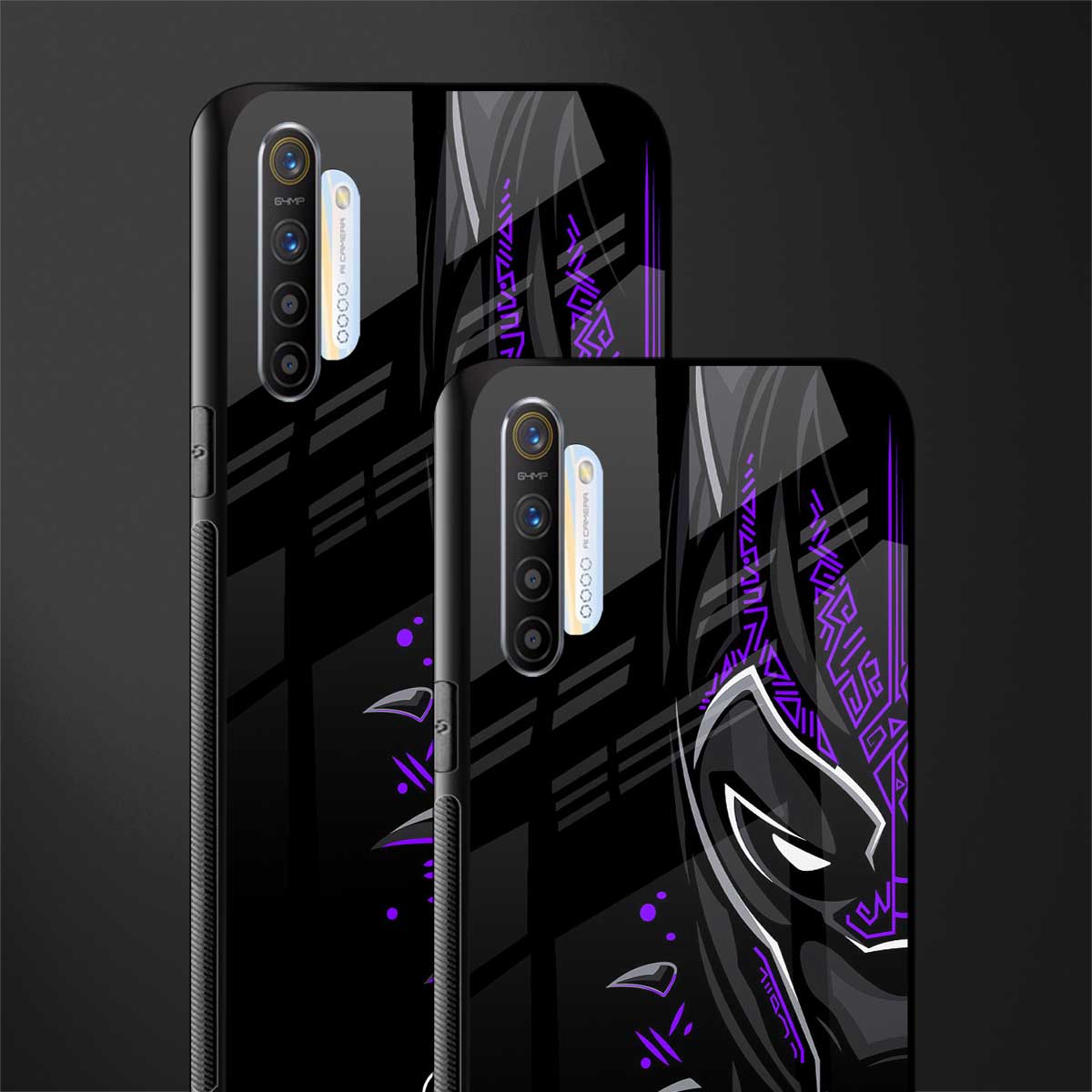 black panther superhero glass case for realme xt image-2