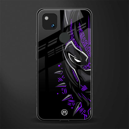 black panther superhero back phone cover | glass case for google pixel 4a 4g