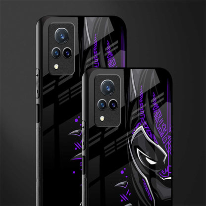 black panther superhero glass case for vivo v21 5g image-2