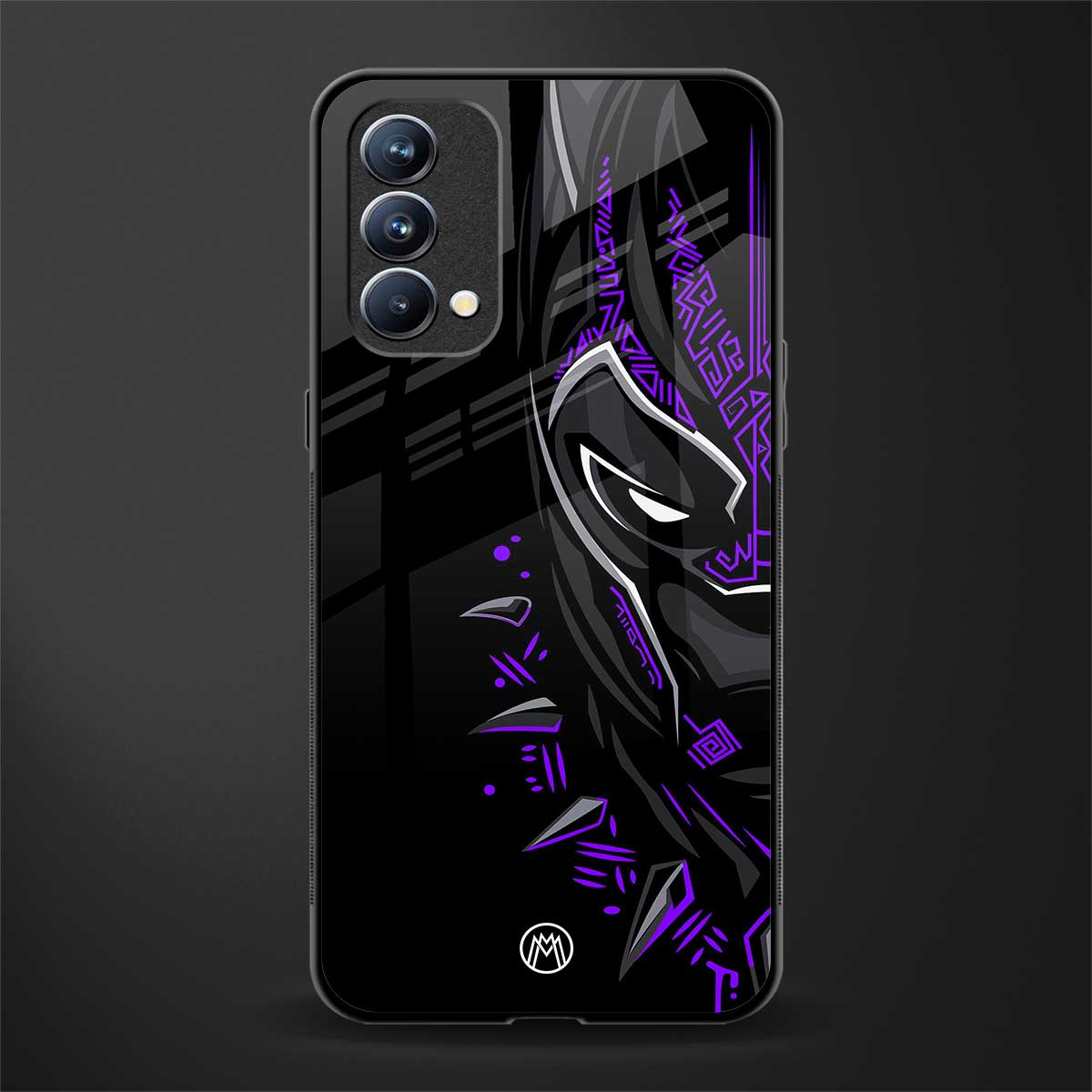 black panther superhero glass case for oppo f19s image