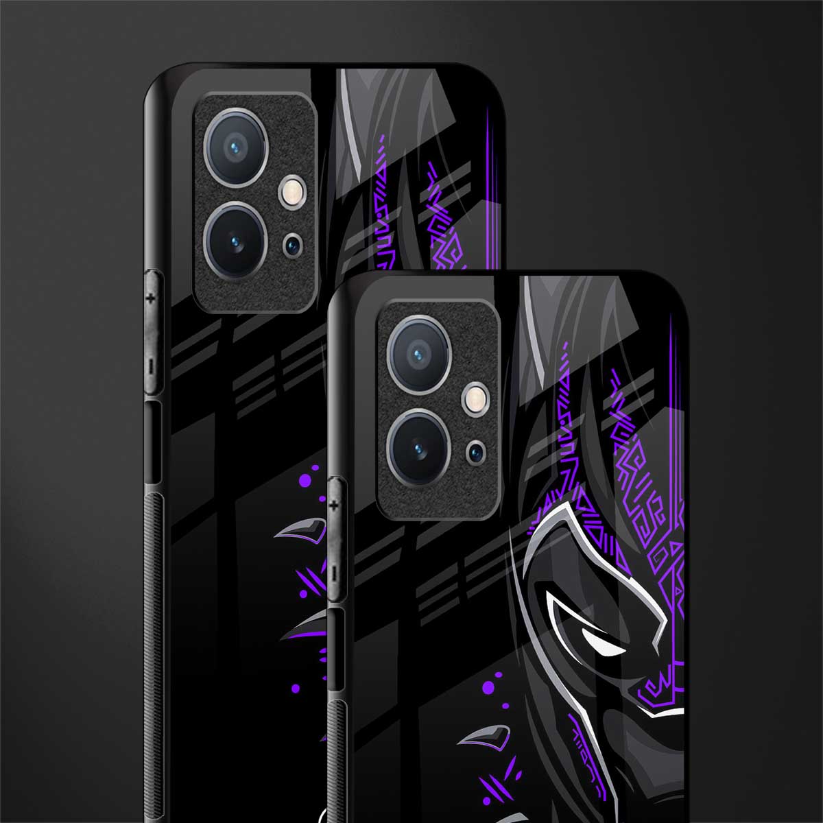 black panther superhero glass case for vivo t1 5g image-2