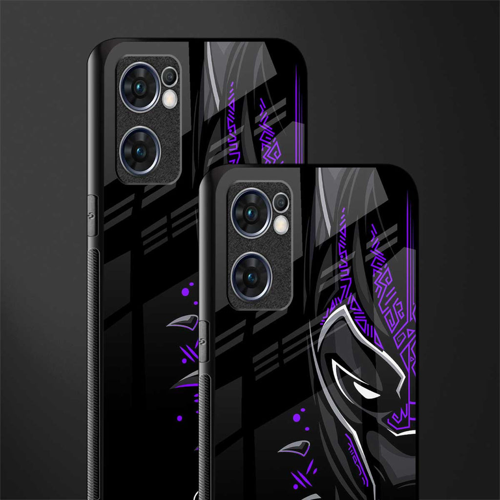 black panther superhero glass case for oppo reno7 5g image-2