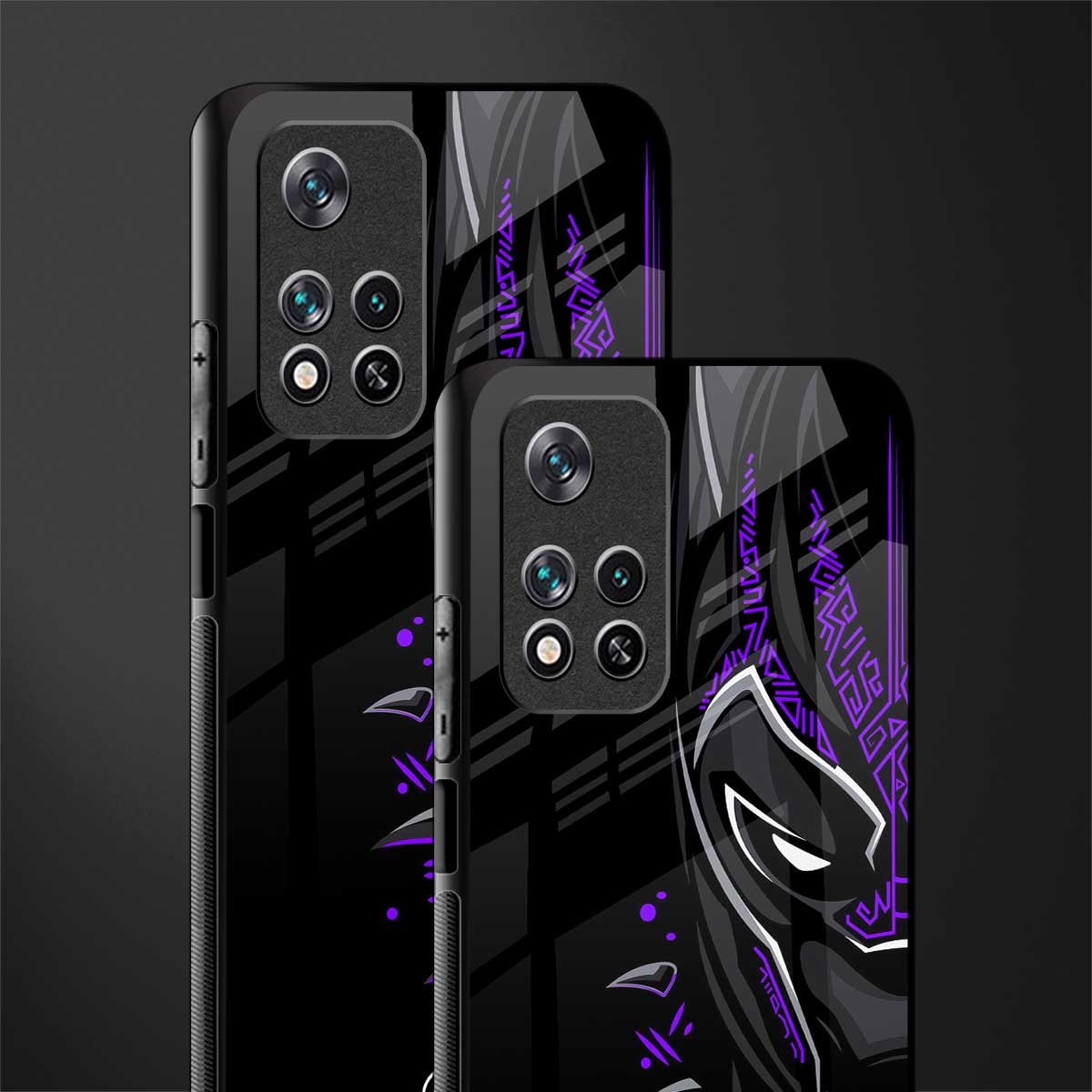 black panther superhero glass case for poco m4 pro 5g image-2