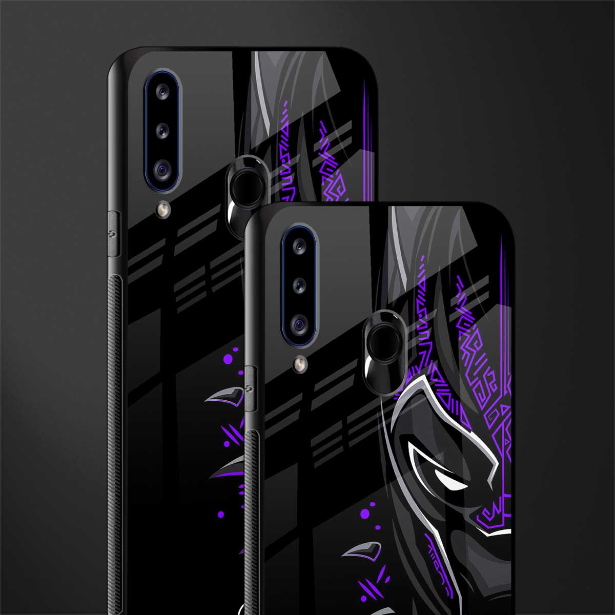 black panther superhero glass case for samsung galaxy a20s image-2
