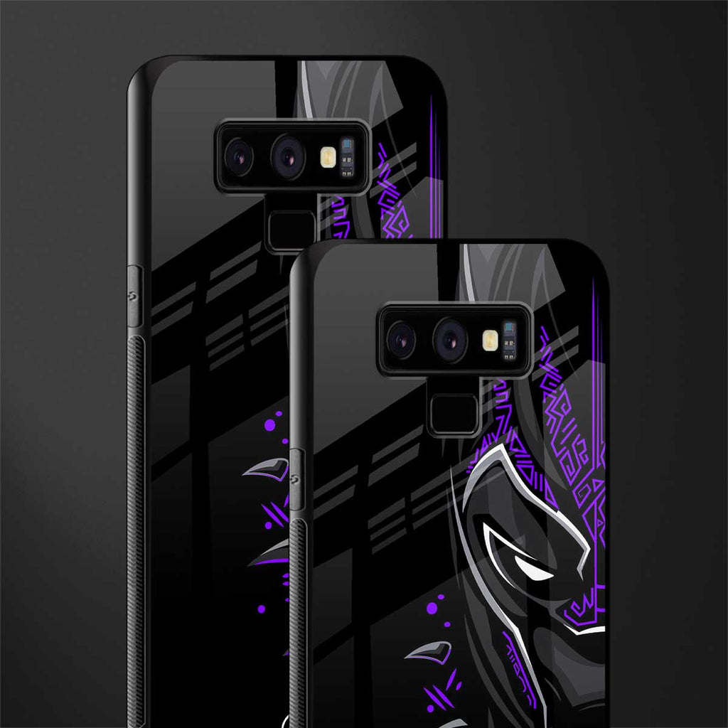 black panther superhero glass case for samsung galaxy note 9 image-2