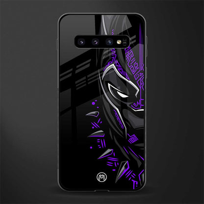 black panther superhero glass case for samsung galaxy s10 image