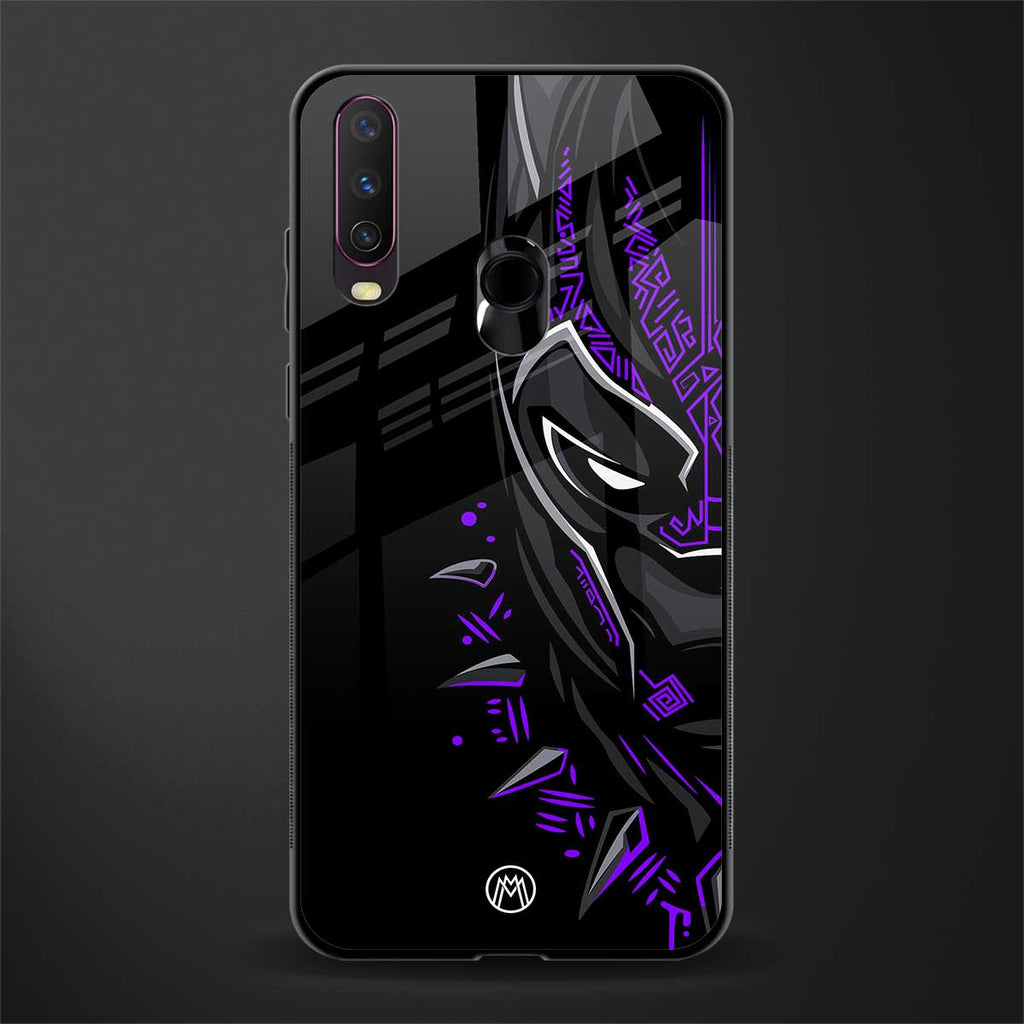 black panther superhero glass case for vivo y15 image