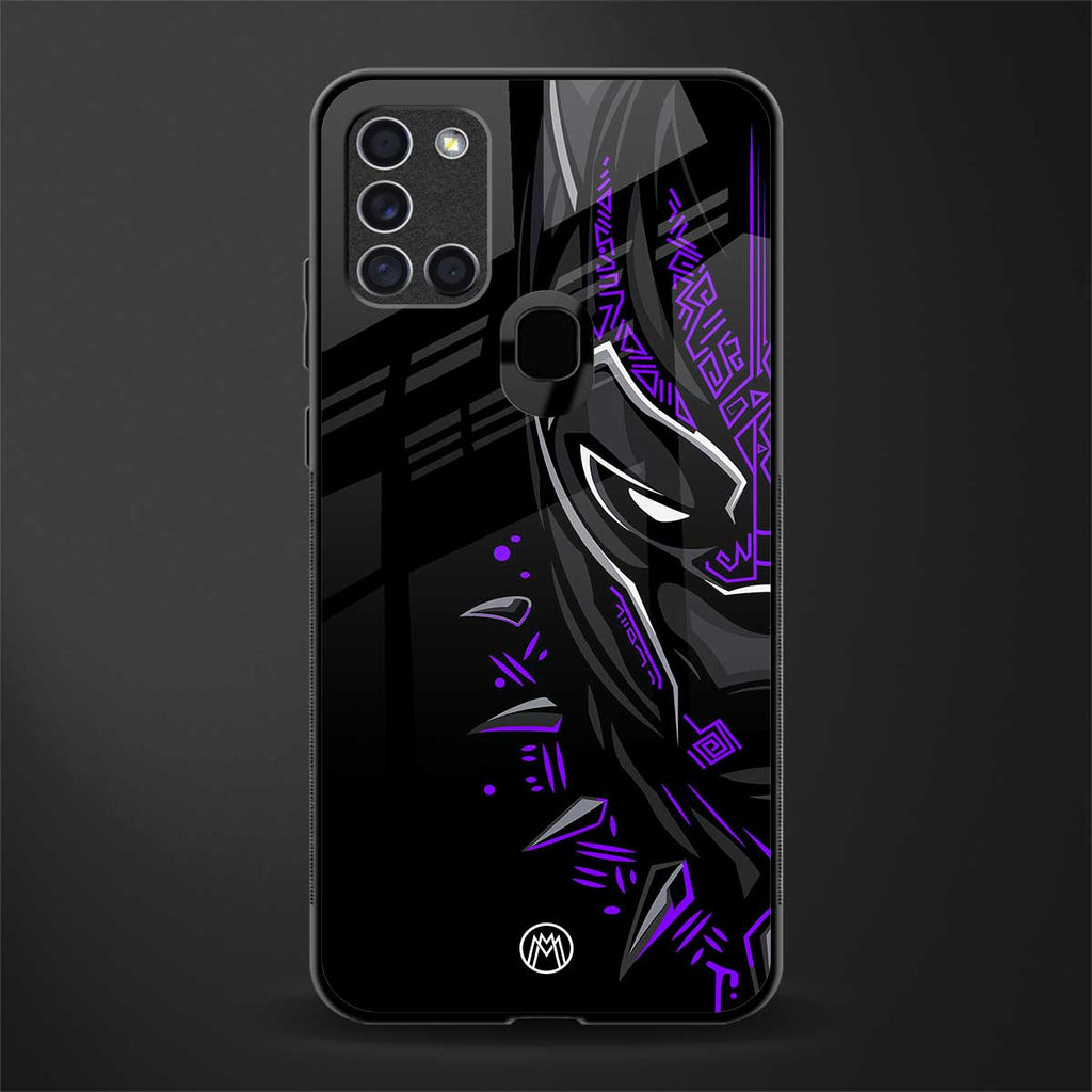 black panther superhero glass case for samsung galaxy a21s image