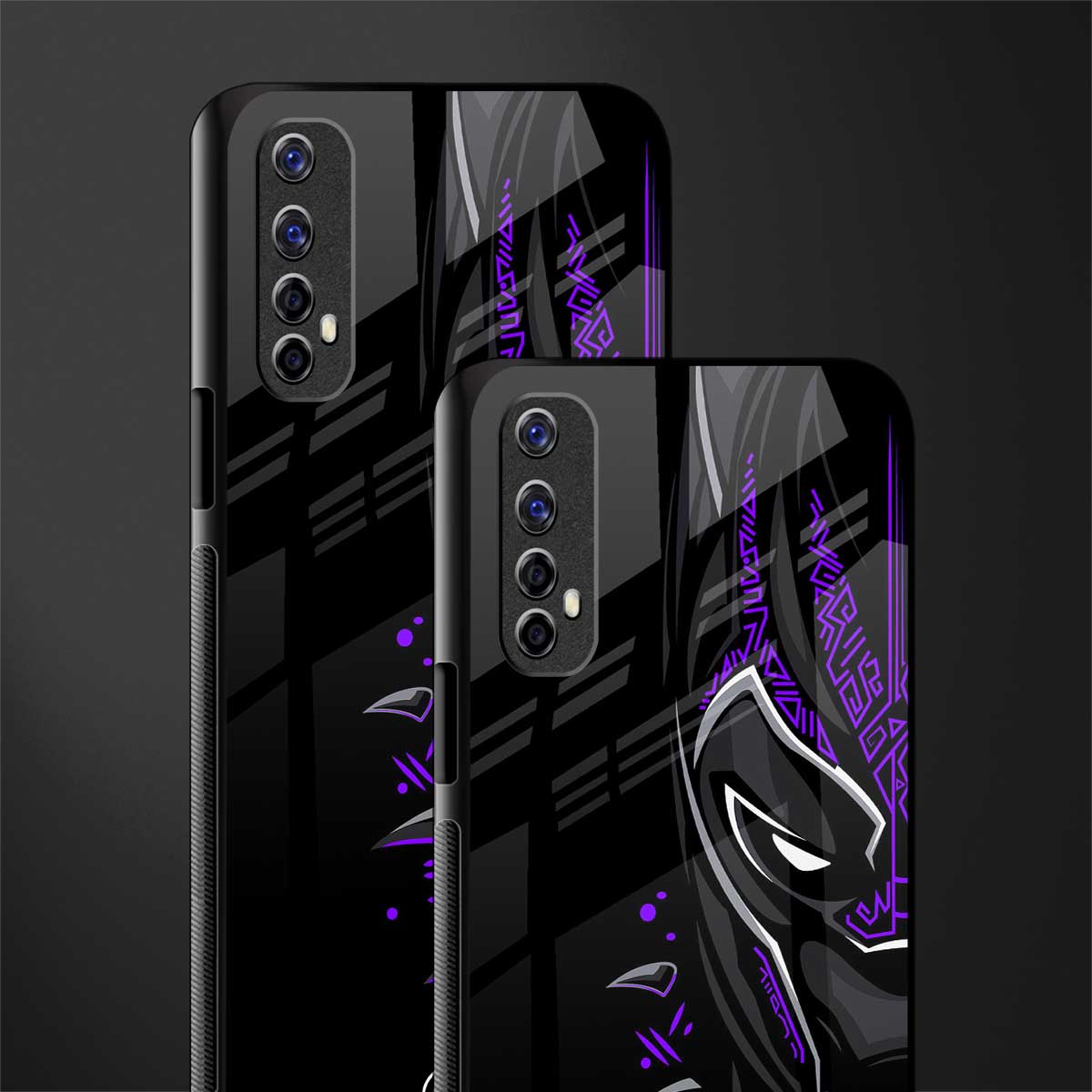 black panther superhero glass case for realme 7 image-2