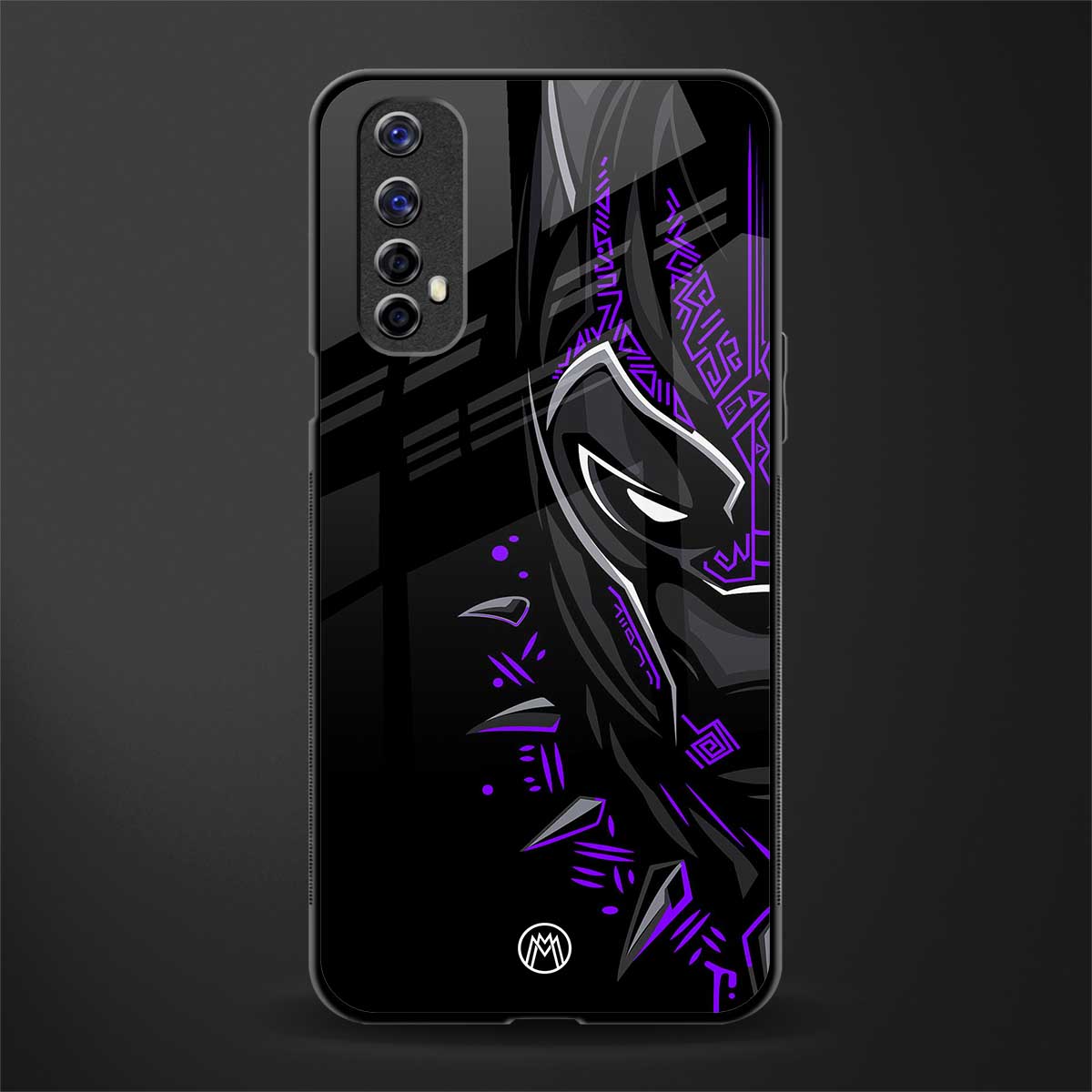 black panther superhero glass case for realme 7 image