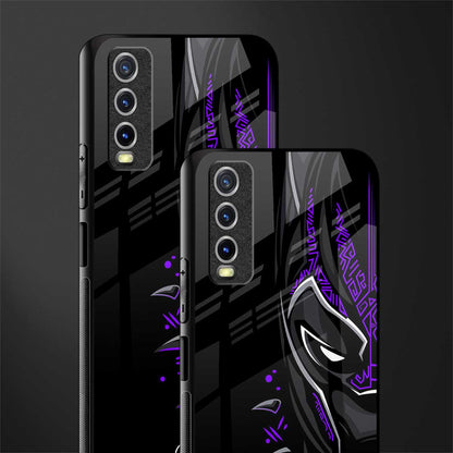 black panther superhero glass case for vivo y12s image-2