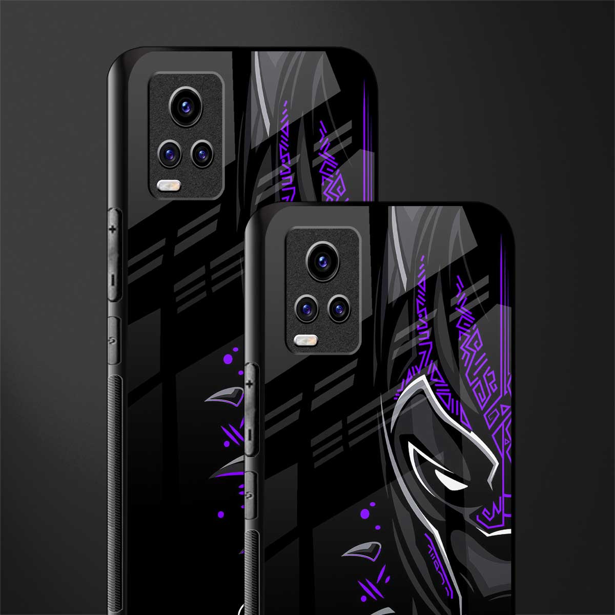 black panther superhero glass case for vivo v20 image-2