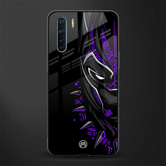 black panther superhero glass case for oppo f15 image