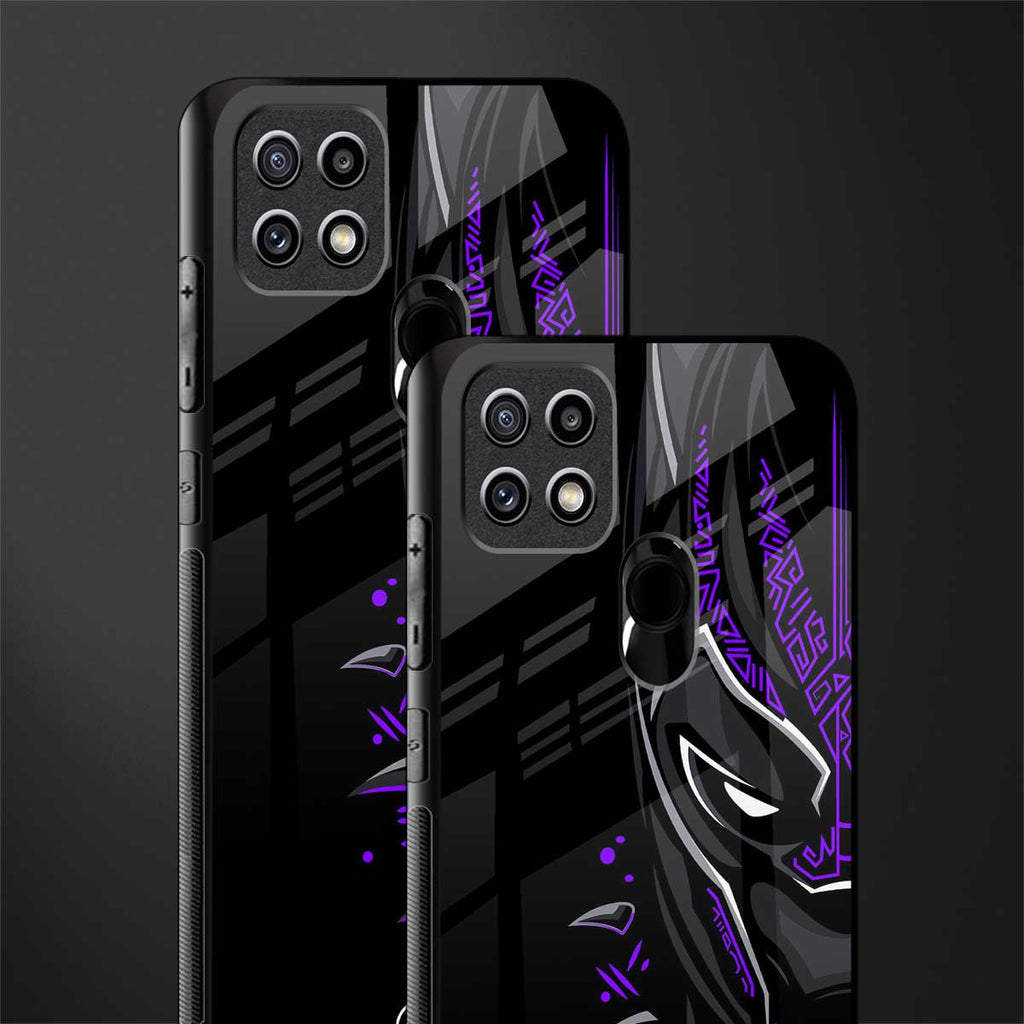 black panther superhero glass case for oppo a15 image-2