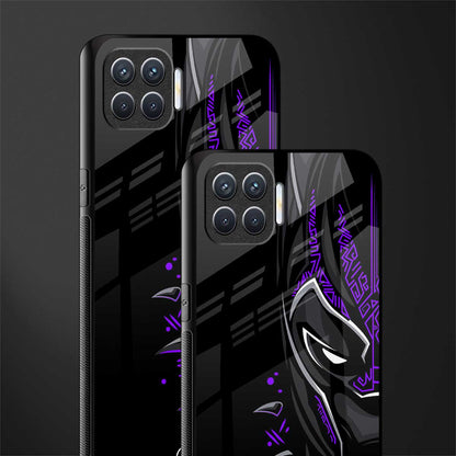 black panther superhero glass case for oppo f17 image-2