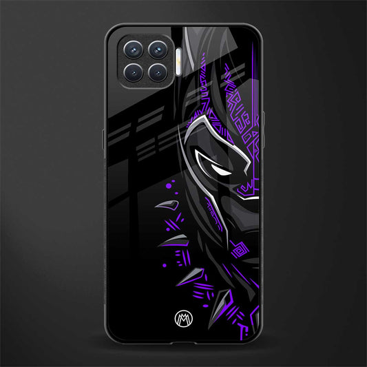 black panther superhero glass case for oppo f17 image