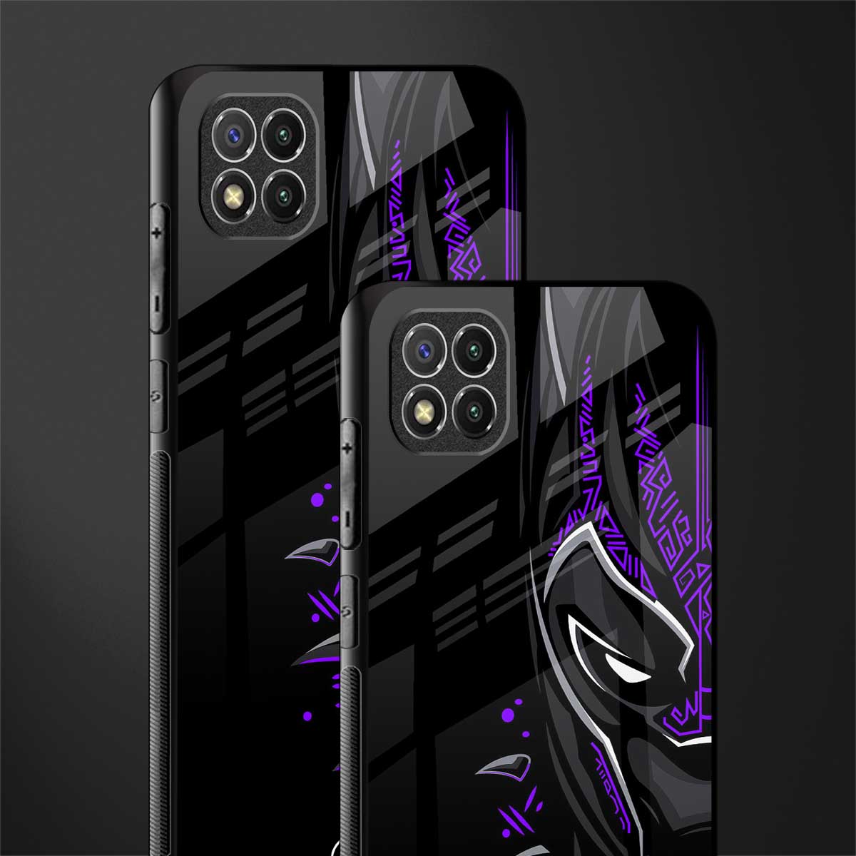 black panther superhero glass case for poco c3 image-2