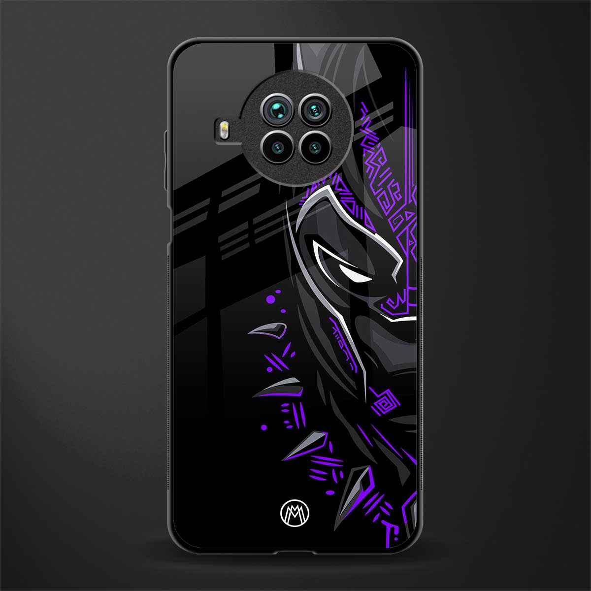 black panther superhero glass case for mi 10i image