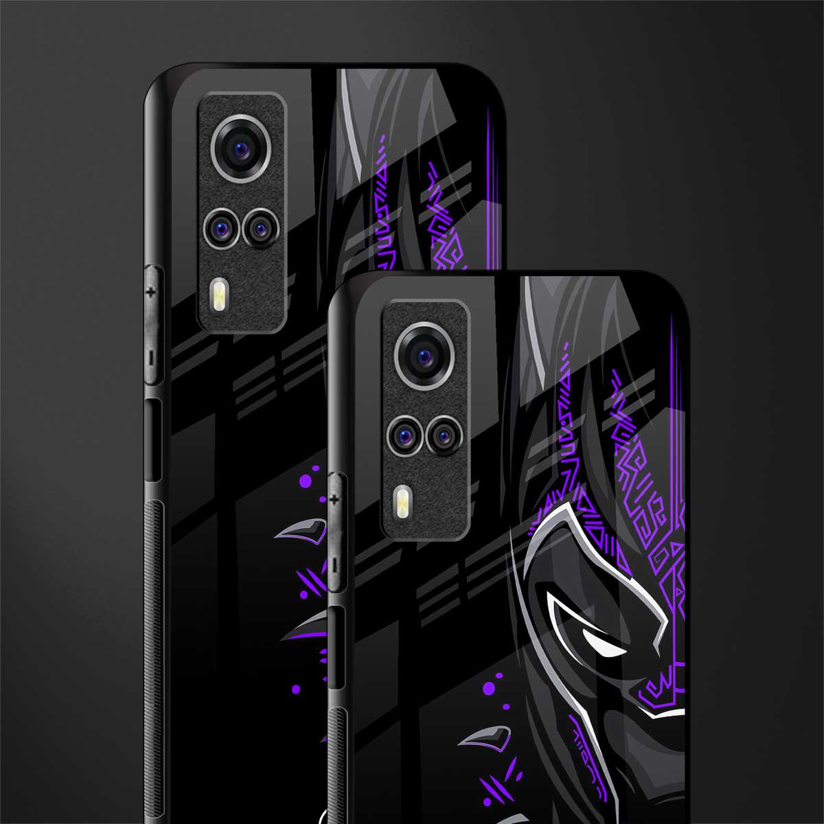 black panther superhero glass case for vivo y53s image-2