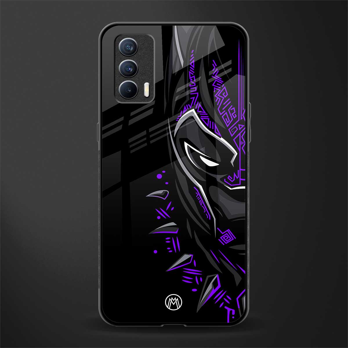 black panther superhero glass case for realme x7 image