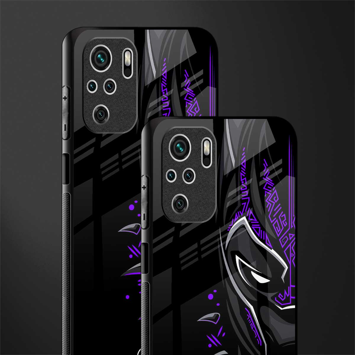 black panther superhero glass case for redmi note 10s image-2