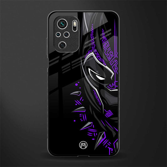 black panther superhero glass case for redmi note 10s image