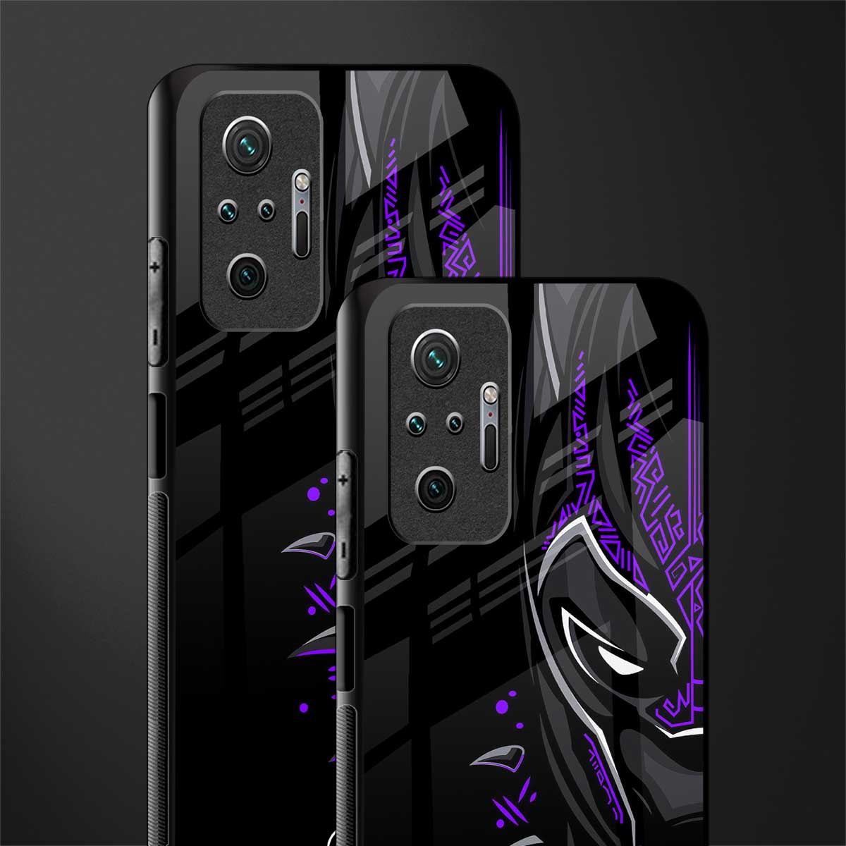 black panther superhero glass case for redmi note 10 pro image-2