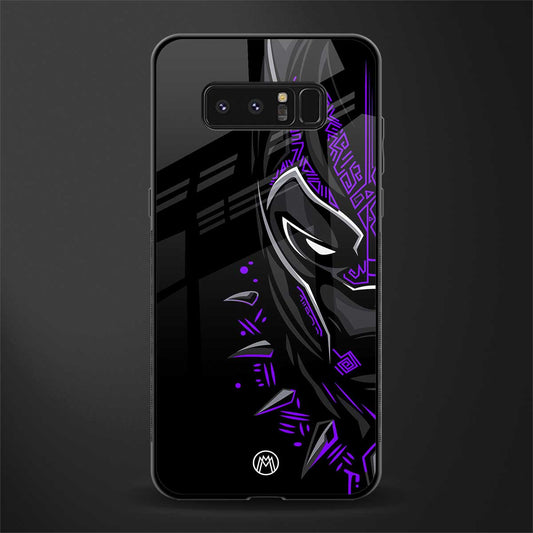 black panther superhero glass case for samsung galaxy note 8 image