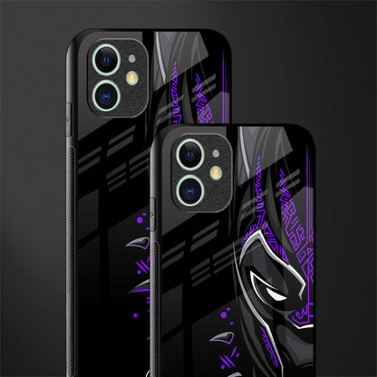 black panther superhero glass case for iphone 11 image-2