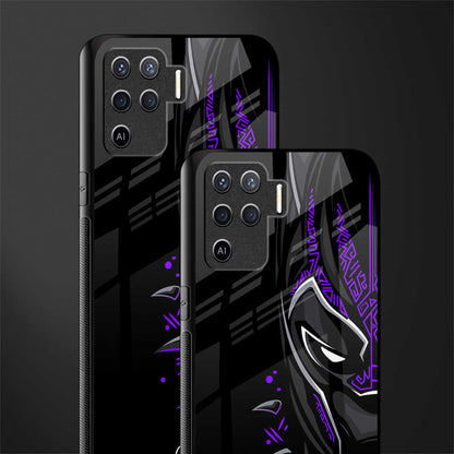 black panther superhero glass case for oppo f19 pro image-2