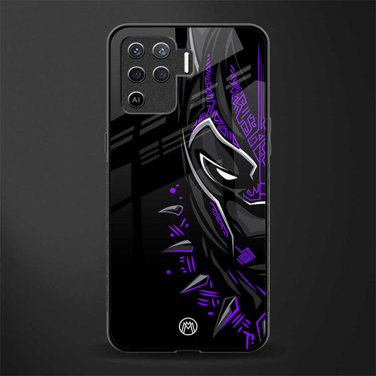 black panther superhero glass case for oppo f19 pro image