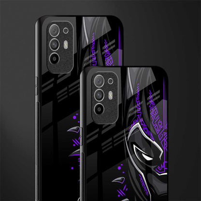 black panther superhero glass case for oppo f19 pro plus image-2
