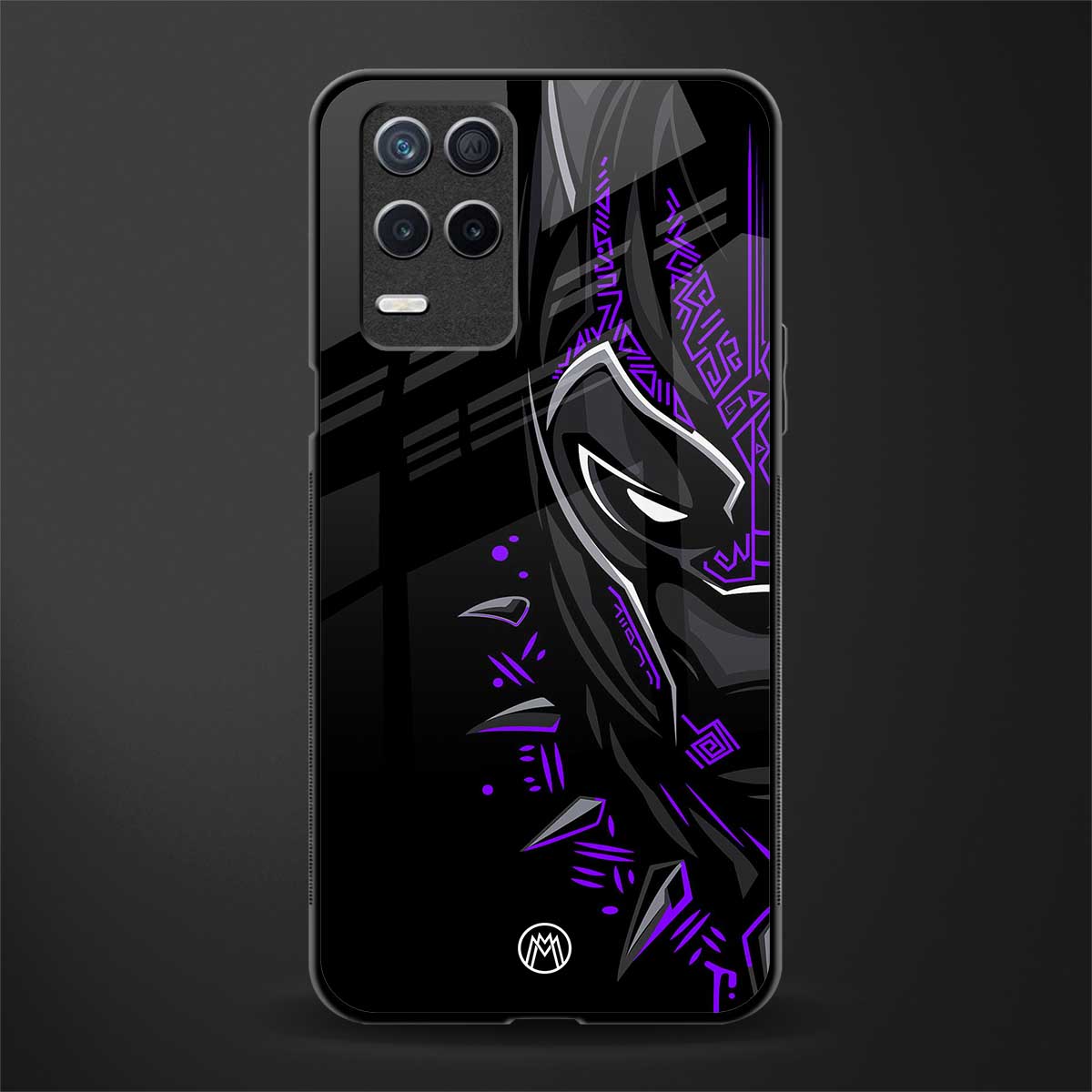black panther superhero glass case for realme 8 5g image